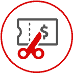 icone depenser moins